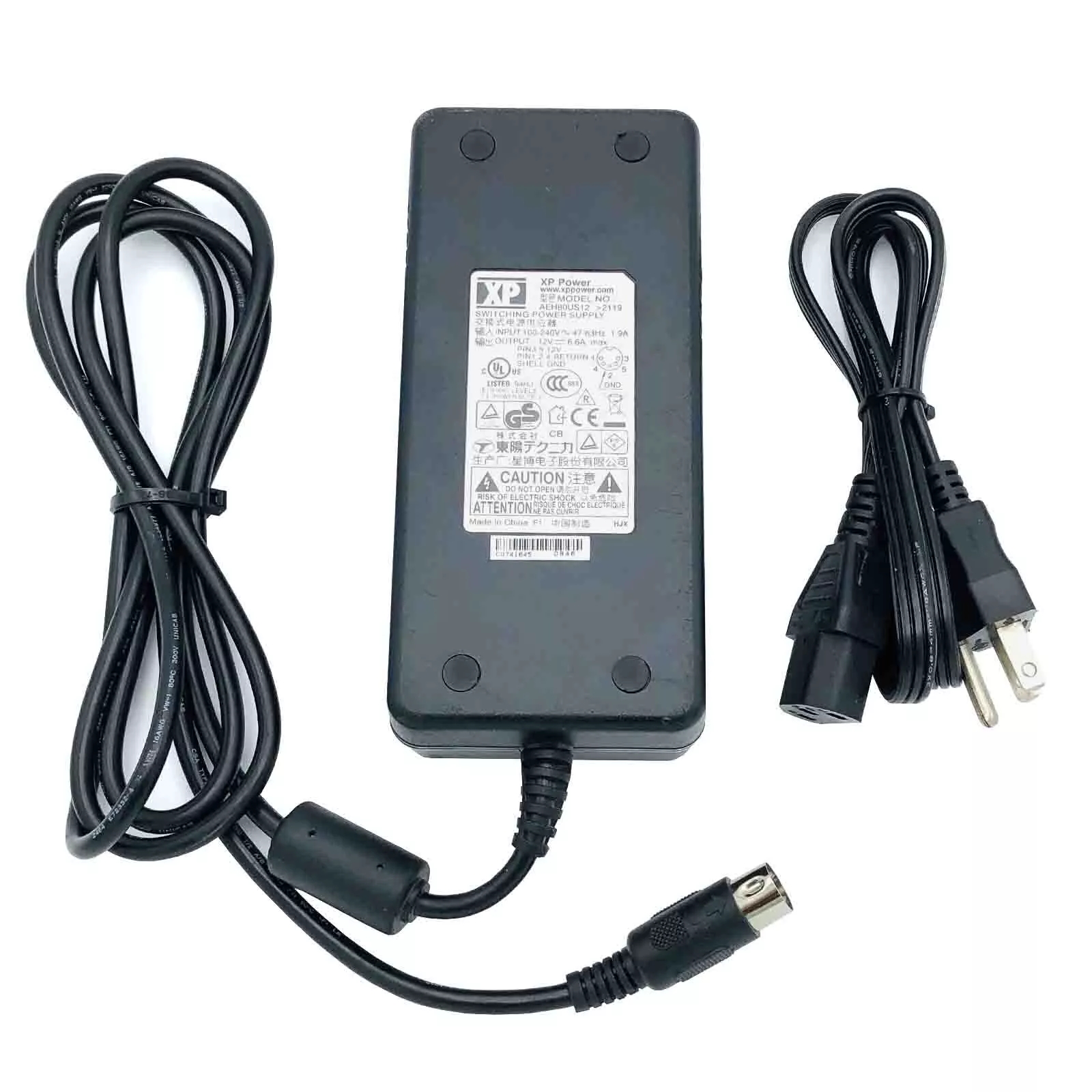 *Brand NEW*Genuine XP Power AEH80US12 12V 6.6A 80W AC Adapter Power Supply 5Pin